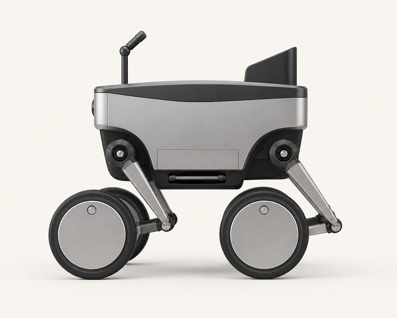 ONYU quadruped product render with compact urban proportions.